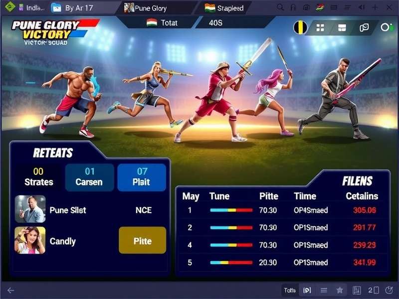 Pune Glory Victory Squad character selection screen